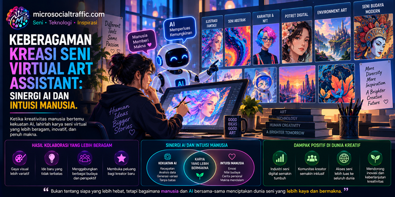 Keberagaman Kreasi Seni Virtual Art Assistant Sinergi AI dan Intuisi Manusia