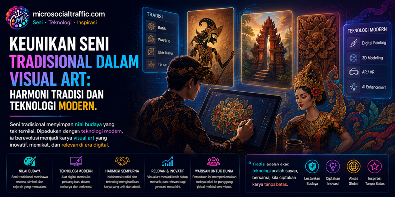 Keunikan Seni Tradisional dalam Visual Art Harmoni Tradisi dan Teknologi Modern