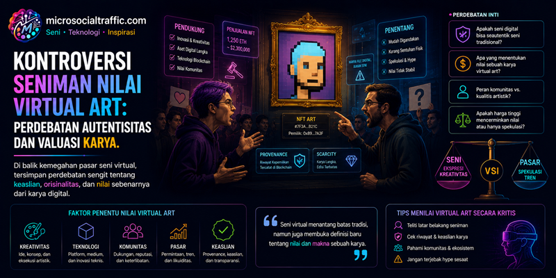 Kontroversi Seniman Nilai Virtual Art Perdebatan Autentisitas dan Valuasi Karya