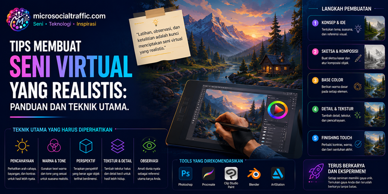 Tips Membuat Seni Virtual yang Realistis Panduan dan Teknik Utama