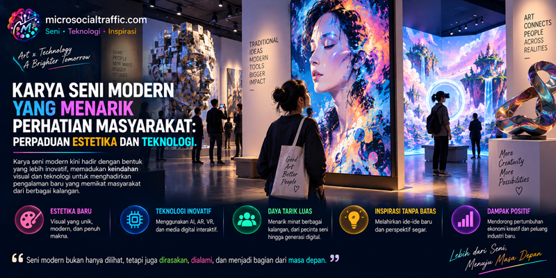 Karya Seni Modern Yang Menarik Perhatian Masyarakat Perpaduan Estetika dan Teknologi